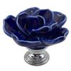 JCAKES Flower Knob Ceramic Floral Drawer Knob Red Yellow Blue Black White Drawer Pull Dresser Cabinet Knob Kitchen Door Knob Hardware view 1