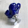 JCAKES Flower Knob Ceramic Floral Drawer Knob Red Yellow Blue Black White Drawer Pull Dresser Cabinet Knob Kitchen Door Knob Hardware view 4
