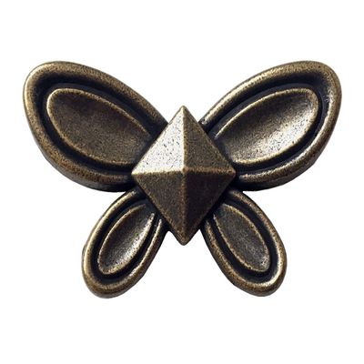 JCAKES Vintage Look Butterfly Knob Drawer Knob Antique Black Rustic Drawer Pull Dresser Cabinet Knob Kitchen Door Knob Hardware (Color : Antique Bronze)