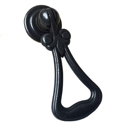 JCAKES Drawer Knob Single Drop Pull Ring Knob Drawer Pull Pendant Dresser Pull Handles Antique Gold Brass Bronze Black (Color : Antique Black)