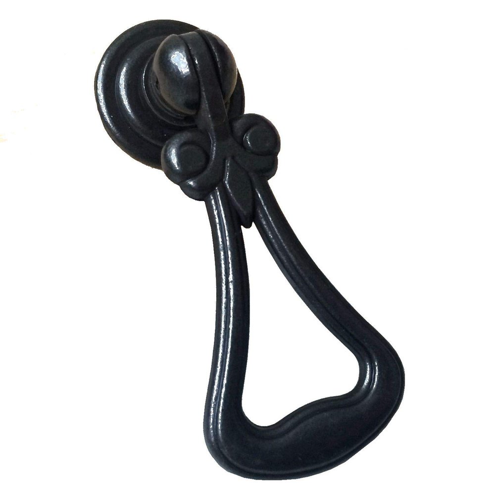 JCAKES Drawer Knob Single Drop Pull Ring Knob Drawer Pull Pendant Dresser Pull Handles Antique Gold Brass Bronze Black (Color : Antique Black)