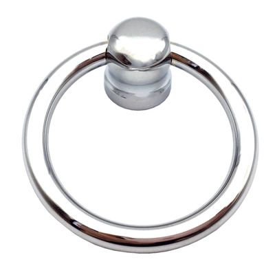 JCAKES Single Drop Pull Rings Drawer Knob Drawer Pull Pendant Dresser Pull Handles Polished Silver Chrome Hardware (Size : Outer Dia: 2" (50 mm))