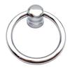 JCAKES Single Drop Pull Rings Drawer Knob Drawer Pull Pendant Dresser Pull Handles Polished Silver Chrome Hardware (Size : Outer Dia: 2" (50 mm)) view 1
