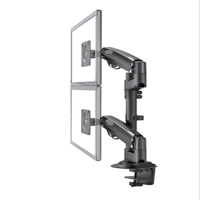 H180 22"-32" Double Monitor Desk Holder Arm Gas Spring Full Motion LCD TV Mount 2-12kg Ergonomica Dual Arm Clamp Bracket