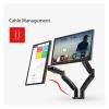 Aluminum Alloy 22-32 Inch Dual Monitor Mount Gas Spring Arm Full Motion Monitor Holder Support with 2 USB Ports 3-12kgs F195A view 3