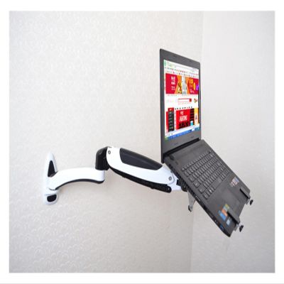 UPGENT GM112WLDM Wall Mount Laptop Holder Gas Spring Arm Aluminum Alloy Full Motion 10-17 Inch Laptop/Notebook Mount Support Lapdesk