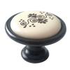 JCAKES Cream Knob Drop Drawer Pull Cabinet Pull Pendent Drawer Knob Ceramic Cabinet Handle Porcelain Dresser Pulls Kitchen Hardware Antique Black view 1