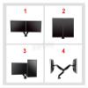 MeLphi Q5D Gas Spring Desktop 10-27 Inch Dual Monitor Holder Full Motion LCD Mount Arm with 2 USB Ports Loading 2-9kgs Each Head view 3