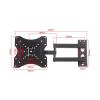 35KG Adjustable TV Wall Mount Bracket Flat Panel TV Frame 15 Degrees Tilt with Level for 14-42 Inch LCD LED Monitor Flat Pan view 3