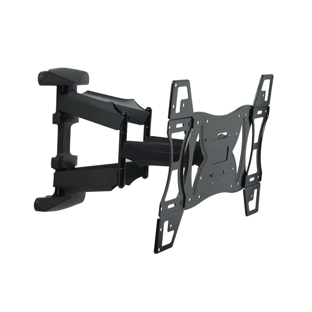 32-70 Inch Retractable Dual Arm Full Motion TV Wall Mount with Plastic Cover Tilt Swivel Screen Bracket Stand