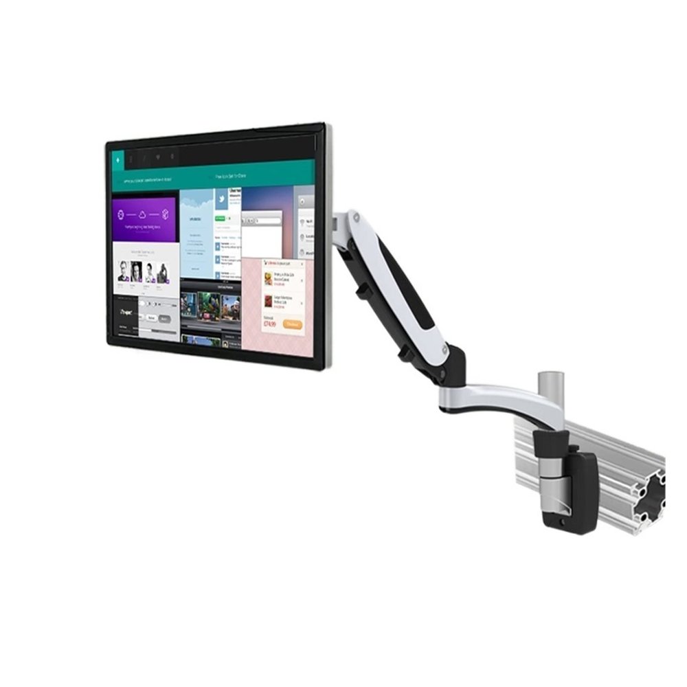 Aluminum 360 Degree Full Motion Gas Spring 15"-27" LCD LED TV Screen Office Divider Slot Mount Monitor Holder Bracket