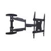 22-55inch 3 Arms Retractable Full Motion LCD TV Wall Mounted Bracket 600mm 780mm Ultra Slim with Cable Cover MAX VESA 400x400mm (Color : 600mm) view 1