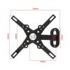 12KG Adjustable TV Wall Mount Bracket Flat Panel TV Frame Support 30 Degrees with Small Wrench for 14-32 Inch LCD LE view 4