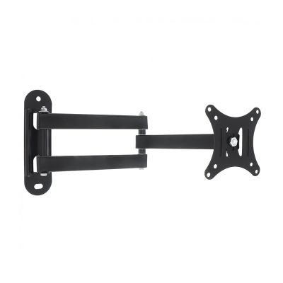 2PCS 10KG Adjustable TV Wall Mount Bracket Flat Panel TV Frame Support 15 Degrees Tilt for 14-27 Inch LCD LED Monitor Flat Pan (Color : White)
