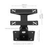 1-4pcs F01 10KG Adjustable TV Wall Mount Bracket Support 180 Degrees Rotation for 14-27 Inch LCD LED Flat Panel TV (Color : 2pcs) view 3