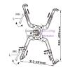 Extension for No VESA Hole 17-27" LED Monitor Holder Arm Gas Spring Full Motion Gas Strut Flexi Mount Load 2-9kgs view 3