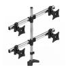 Aluminum Alloy Desktop Clamping 13"-27" LCD LED 4Screen Monitor Holder Full Motion Retractable Display Mount Rack Stand view 1