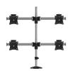 Aluminum Alloy Desktop Clamping 13"-27" LCD LED 4Screen Monitor Holder Full Motion Retractable Display Mount Rack Stand view 2