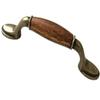 JCAKES 3.75" 5" C-C Wood Look Cabinet Pull Handle Knob Drawer Pull Antique Bronze Oval Knob Handle Dresser Pulls Kitchen Handles Hardware 96 128 mm Centers (Size : L:5.7" (145 mm)/C-C:3.75" (96 mm)) view 1