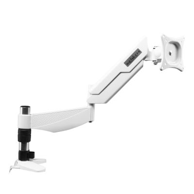 10-27" Full Rotation Desktop Monitor Holder Gas Spring Arm TV Mount Free Lifting Bracket Loading 1.5-10kgs White Black (Color : White)