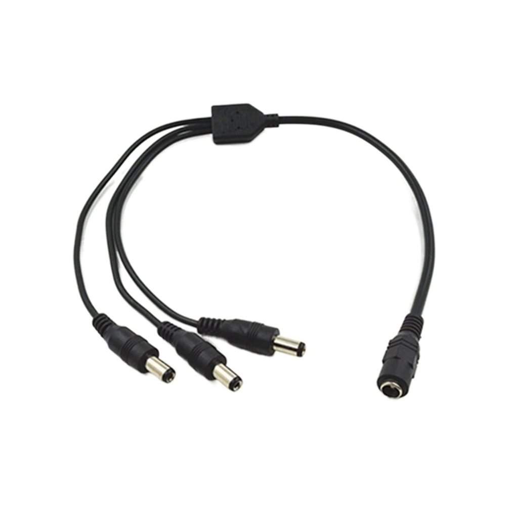 26awg 1 to 3 Way DC Power Splitter Cable Wire Harness 40CM for CCTV Cameras DVR NVR LED Light Strip Barrel 5.5 * 2.1mm