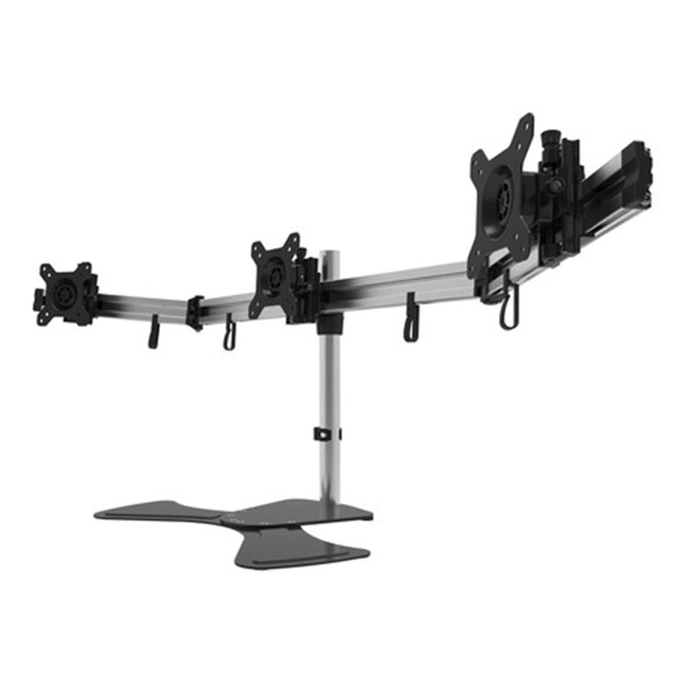 Aluminum Alloy 15-27 Inch Triple Monitor Holder Desktop Stand Full Motion Seamless Screen Monitor Mount Bracket MP230SL