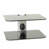2 Tiers AV Shelf Wall Mount Shelf Black DVD Wall Hanging Bracket Stand for AV Receiver Set-top Boxes/Cable Boxes/Gaming Systems view 1