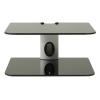 2 Tiers AV Shelf Wall Mount Shelf Black DVD Wall Hanging Bracket Stand for AV Receiver Set-top Boxes/Cable Boxes/Gaming Systems view 3