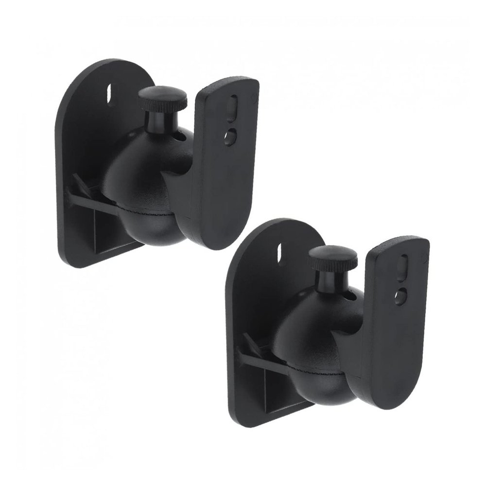 2pcs SW-03B 5KG Black ABS Plastics Wall Mounted Bracket for Speaker and Loudspeaker Box Support 45 Degrees Rotation
