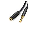 2pcs Headphone Extension Cord Lossless Audio Adapter Cable 3.5mm Male to Female Dual with Microphone Line Control (Size : 1m) view 1