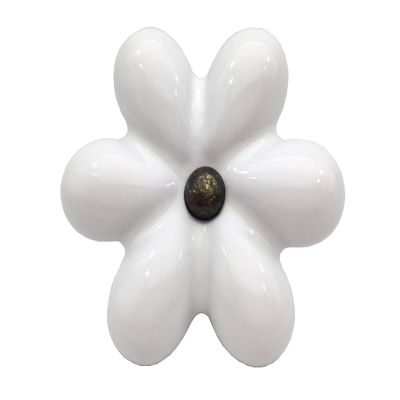 JCAKES Dia 2.4" Large White Cabinet Knob Drawer Knob Ceramic Cabinet Handle Porcelain Dresser Pulls Kitchen Door Handles Hardware