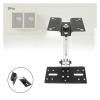 2pcs 20KG Metal Lengthened Telescopic Type Speaker Stand Support Horizontal 360 Degrees and Vertical 180 Degrees Rotation view 2