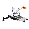 D5F Desktop Full Motion Gas Spring Dual Use 10-15.6inch Laptop Mount Holder + 10-27 Inch Monitor Holder Arm Bracket view 2