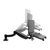 D5F Desktop Full Motion Gas Spring Dual Use 10-15.6inch Laptop Mount Holder + 10-27 Inch Monitor Holder Arm Bracket view 3