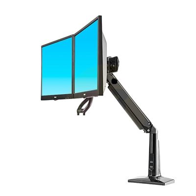 Design NB F27 Full Motion 22-27 Inch Dual Screen Monitor Holder Long Arm Desktop Dual Monitor Mount Support with Two USB3.0 (Color : NBF27-B)