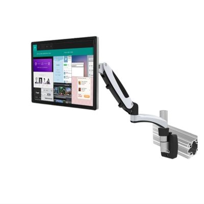 Aluminum 360 Degree Full Motion Gas Spring 15"-27" LCD LED TV Screen Office Divider Slot Mount Monitor Holder Bracket