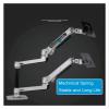 17-32" Dual Monitor Holder Mount Mechanical Spring Arm Aluminum Monitor Support Loading 10kgs Each Arm (Color : Dual arm Silver Grey) view 3
