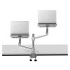 Aluminum Height Adjustable Desktop Dual Arm 12-17 Inch Laptop Holder Stand Full Motion Double Laptop Support Arm OL-2T (Color : Silver) view 1