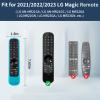 2 Pack LG Magic Remote Cover - Silicone Protective Case for LG Smart TV Remote Controller MR21/22/23 - Shockproof, Anti-Slip, Anti-Lost Loop, Glow in The Dark (Glow Green + Glow Blue) view 2