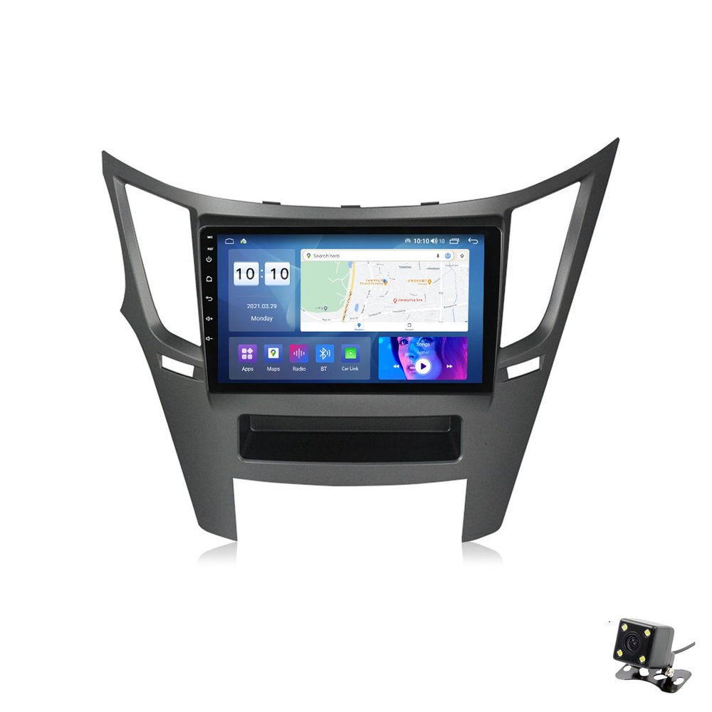 ADMLZQQ Double Din Car Stereo Multimedia with Bluetooth and 9" Touchscreen Android 12 for Subaru Legacy Outback 2009-2014,with GPS/Car-Play Android/SWC/Backup Camera/4G WiFi,M500s
