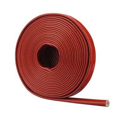 Fiberglass Heat Shield Sleeve, Fiberglass Sleeve Heat Shield Fireproof Silicone Rubber Coated Braided Fiberglass Fireproof Sleeve for Hose Lines, Electrical Wiring Various Specifications Red,120mm ( S