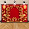 AOFOTO 10x8ft Chinese New Year Photography Backdrop Spring Festival Year of Dragon Lunar New Year Background Auspicious Clouds Lantern China Ancient Palace Pillars Dragon New Year's Wall Decorations view 3