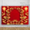 AOFOTO 10x8ft Chinese New Year Photography Backdrop Spring Festival Year of Dragon Lunar New Year Background Auspicious Clouds Lantern China Ancient Palace Pillars Dragon New Year's Wall Decorations view 4