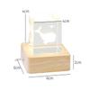 QINGXU 3D Cube Crystal Desktop Decoration, Desktop LED Base Night Lights, Cloud Lights, Gifts for Friends, Family, Lovers, Children (Size : Heart) view 3