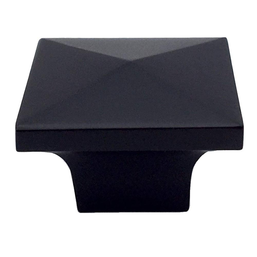 FJYDM Square Knob Drawer Knob Pull Ring Drawer Pull Dresser Pull Handles Gold Brushed Bronze Black Nickel Chrome Cabinet Hardware, Matte Black (Color : Matte Black, Size : L/W:1.2" (31 mm))