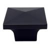FJYDM Square Knob Drawer Knob Pull Ring Drawer Pull Dresser Pull Handles Gold Brushed Bronze Black Nickel Chrome Cabinet Hardware, Matte Black (Color : Matte Black, Size : L/W:1.2" (31 mm)) view 1