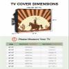 DecorLovee Outdoor TV Cover 40 to 43 Inches Weatherproof, Western Cowboy Outdoor TV Enclosure with Remote Control Pocket, Brown Orange Striped Abstract Art TV Screen Protectors for Outside TV view 2