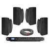 Pure Resonance Audio Restaurant Sound System Featuring (4) 4.5"" 70 Volt Outdoor Surface Mount Speakers & 240 Watt Rack Mount Mixer Amplifier, 2S5RMA240BT view 1