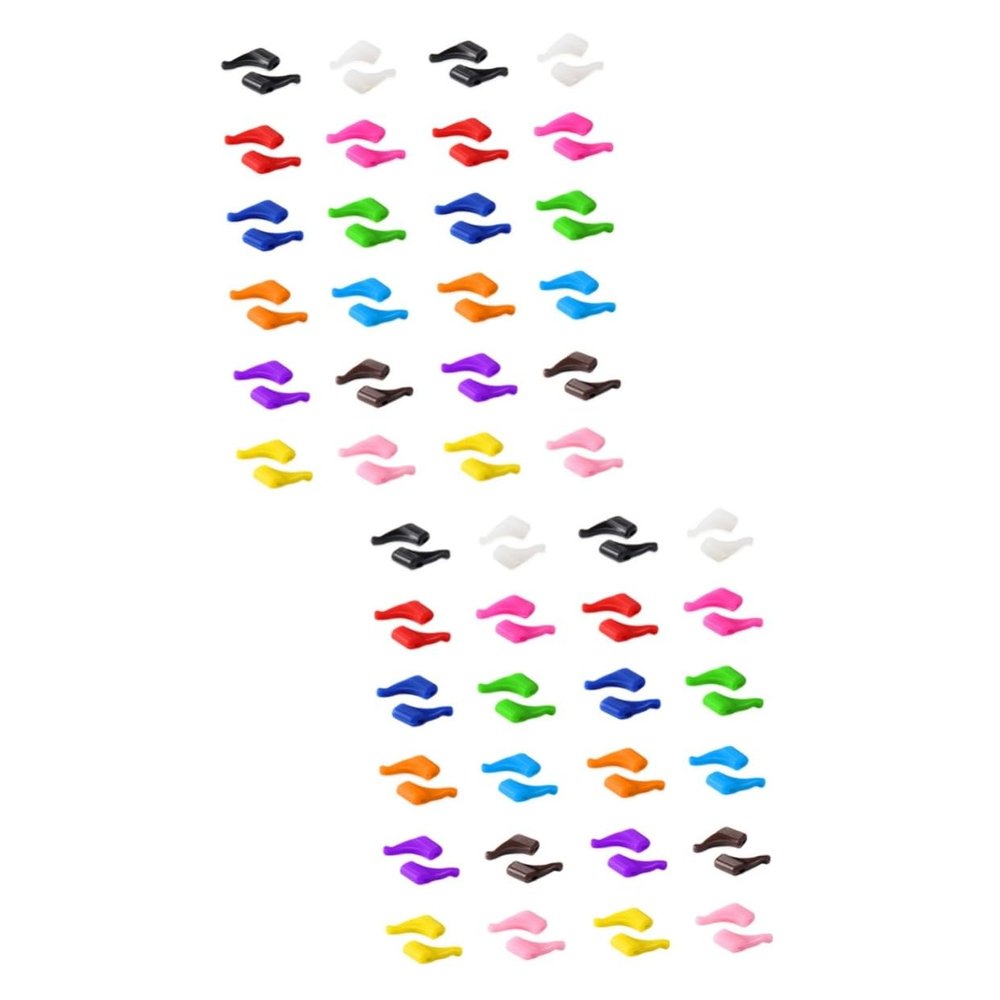 Hemoton 48pairs Ergonomic Glasses Straps Slip Glasses Holder Silicone Nose Gripps Compact Leg Straps for Women Secure Eyeglass Ear Pads for Sports