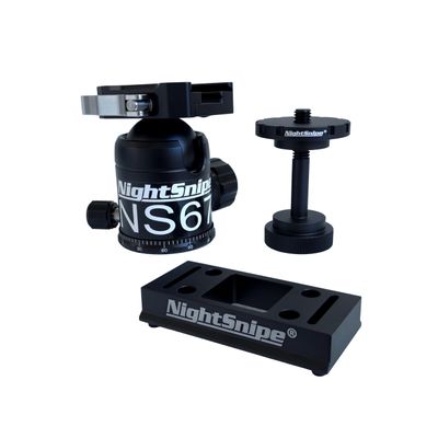 BOG DeathGrip Ball Head Conversion Kit | Ball Head Adapter + Arca-Swiss Saddle Mount + NS67 Ball Head | for use with BOG DeathGrip Tripod